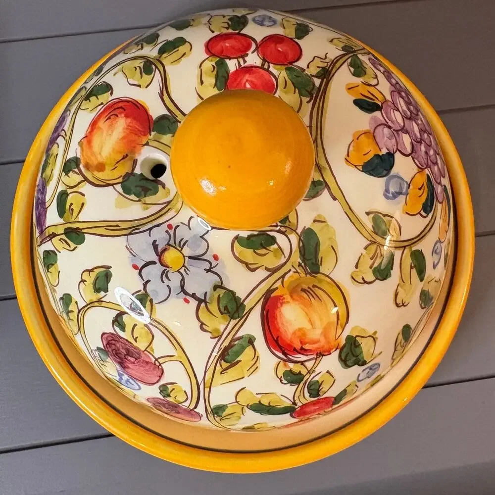 Hand Painted Cheese/Butter Keeper Signed
